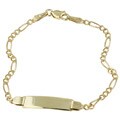 14k Yellow Gold 6-inch Child's Figaro ID Bracelet