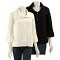 After The Rain Women's Bell-sleeve Knit Cardigan