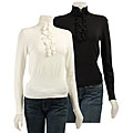 After The Rain Women's Ruffle Neck Sweater