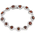 Sterling Silver Garnet Bracelet