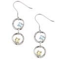 Sterling Silver Multi-gemstone Double-hoop Earrings