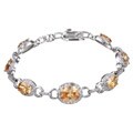 Sterling Silver Champagne CZ Bracelet