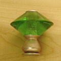 Winter Green Glass Mushroom Cabinet Knob
