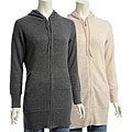 Lusso Women's Hooded Cashmere Zip Cardigan