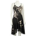 J Kara Women's Black/ Champagne Short Evening Dress