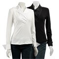 Tracy M Women's Fold-over Knit Shirt