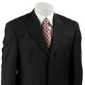 Izod Men's Charcoal Herringbone Wool 3-button Suit