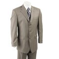 Joe by Joseph Abboud Men's Brown Stripe Wool Suit