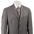 Tallia Men's Grey Stripe Wool 3-button Suit