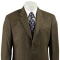 Tallia Men's Brown Herringbone Wool Blazer