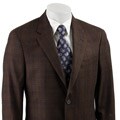 Jones New York Women's Charcoal Plaid Coat