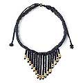 Coconut Shell 'Rain at Night' Necklace (Thailand)