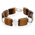Sterling Silver 'My Talisman' Tiger's Eye Bracelet (Mexico)