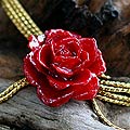 22k Goldplated 'Perfection' Natural Rose Necklace (Thailand)
