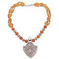 Carnelian 'Garden of Love' Necklace (India)