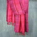 Silk 'Hot Pink Charm' Shawl (India)