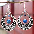 Lapis Lazuli 'Royal Moon' Earrings (India)
