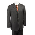 Sean John Men's Dark Grey Multistripe Wool Suit