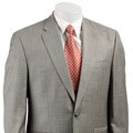 Sean John Men's Black/ White Sharkskin Wool Suit