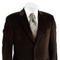 Sean John Men's Dark Brown Velvet Blazer