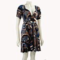 Curtsey Women's Short-sleeve Shirred Dress