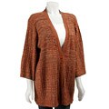 212NY Women's Plus Size 3/4-sleeve Flyaway Cardigan