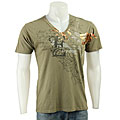 Existential Men's Olive 'Flying V' T-shirt