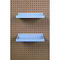 Epoxy-coated Steel Pegboard Shelf with Hooks