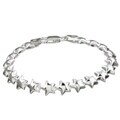 Sterling Silver 7-inch Stars Bracelet