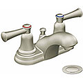 Moen Two-handle Brushed Nickel Bathroom Faucet