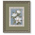 Vivian Flasch 'Blue Magnolias I' Framed Art Print