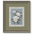 Vivian Flasch 'Blue Magnolias II' Framed Art Print