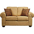 Olga Rolled Arm Microfiber Loveseat