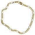 14k Gold over Silver 7-inch Figaro Bracelet