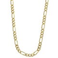 14k Gold over Silver 22-inch Figaro Chain