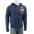 Ed Hardy Men's Surf or Die Stud/ Stone Blue Hoodie