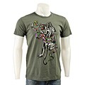 Ed Hardy Men's Premium Snake Panther Rhinestone Shirt