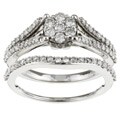 14k White Gold 1ct TDW Diamond Wedding Ring Set (G-H, I2)