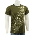 Ed Hardy Men's 'Death B4 Dishonor' Green T-shirt