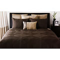 Nicole Miller Concentric Boxes Bark Coverlet Set