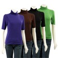 Rafaella Women's Shirred Turtleneck Top
