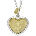 Sterling Silver and 14k Gold Angels Heart Necklace