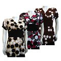 Elizabeth Women's Plus Size Circle Print Top