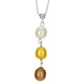 Silver Three Freshwater Pearl Necklace