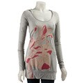 BCBGeneration Women's Extra Long Grey T-shirt