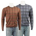 Tricots St. Raphael Men's Blocked Herringbone Sweater