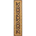 Handmade Masterpiece Navy/ Ivory Rug (2'3 x 12')