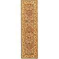 Handmade Taupe/ Beige Wool and Silk Rug (2'3 x 8')
