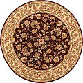 Handmade Persian Court Wool and Silk Rug (8' Round)