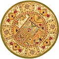 Handmade Classical Wool Panel Rug (8' Round)